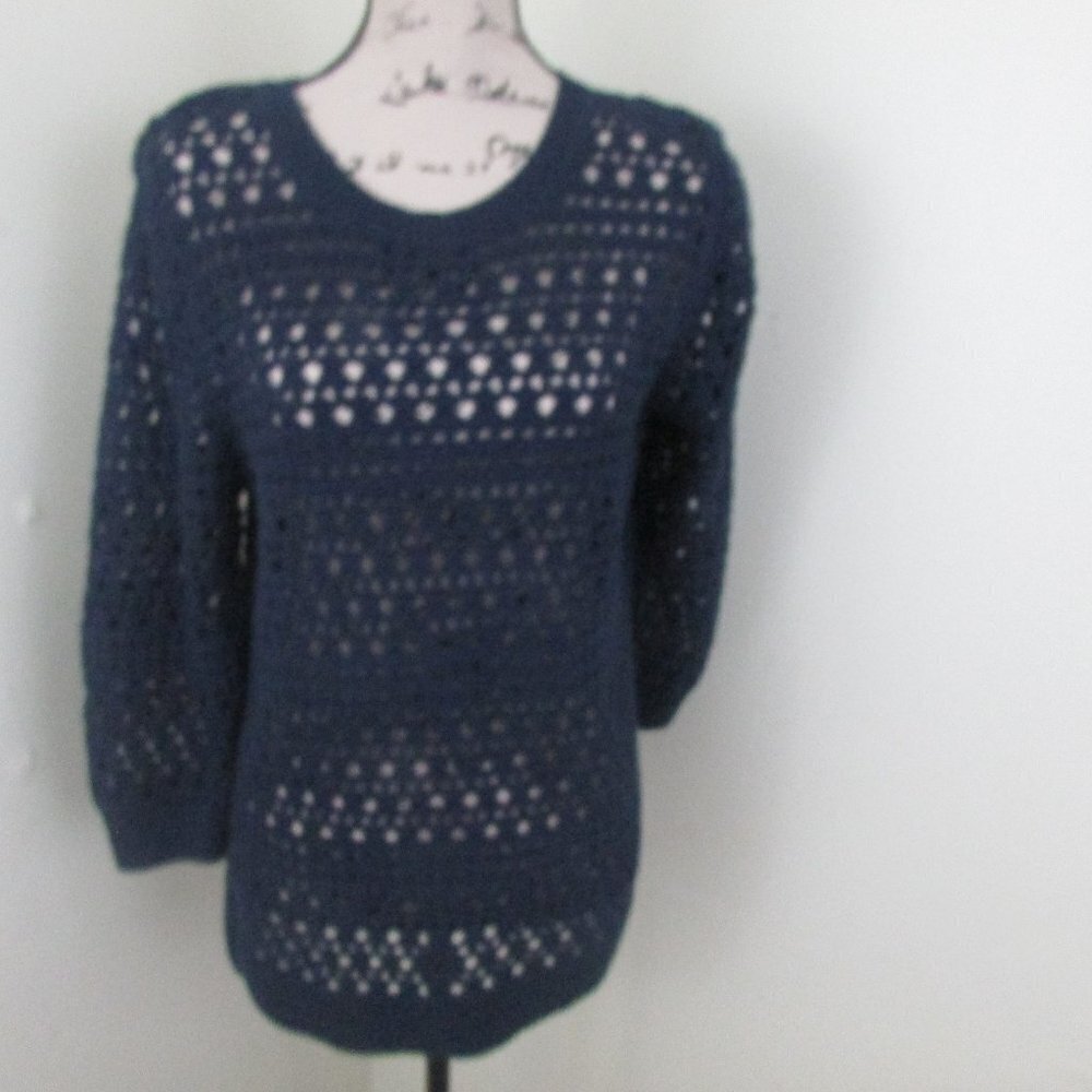 Croft & Barrow Pullover Sweater Loose Weave - Picture 2 of 8